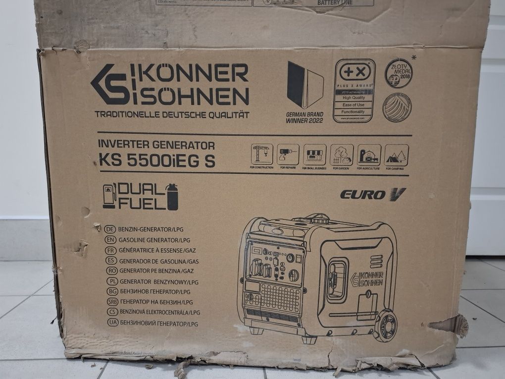 Інверторний Генератор (газ/бензин) Konnee & Sohnen KS 5500iEG S Новий