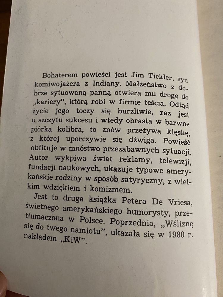 Przepych kolibra - Peter de Vries