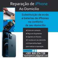 Reparação de iPhone ao Domicilio Troca de Ecrãs e Baterias