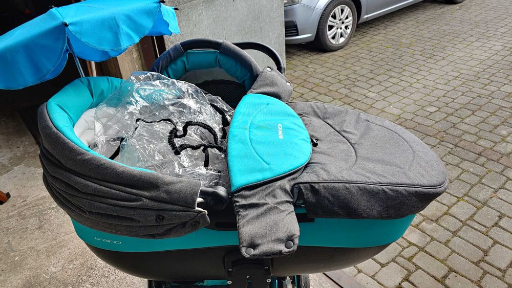 Wózek dziecięcy + gondola , spacerowy  RICO BRANO cały komplet