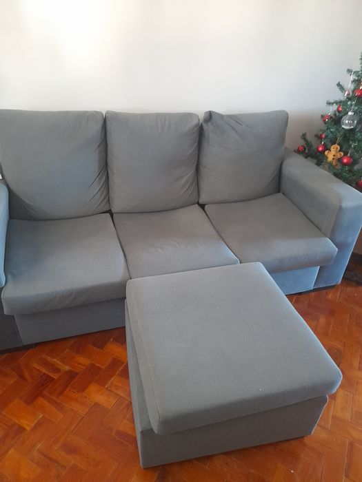 Sofá cinzento- Feira dos Sofás