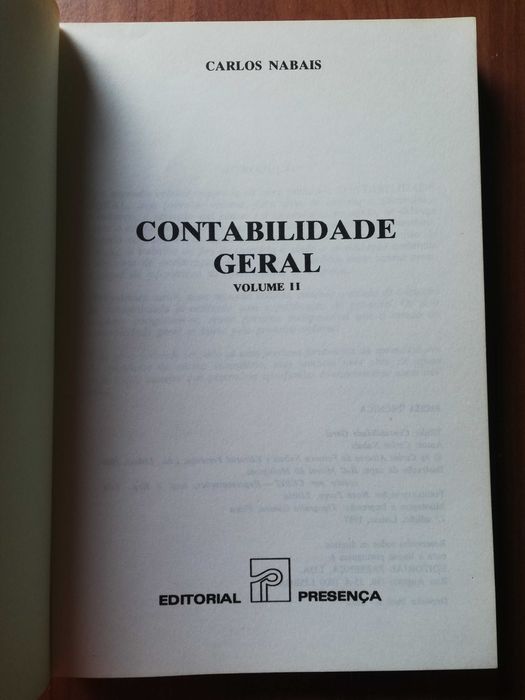 Contabilidade Geral – Vol. I e Vol.II – Carlos Nabais