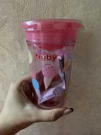 Бутылочка, Чашечка 360 непроливайка Nuby прозрачная