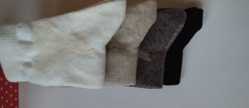 Шкарпетки теплі з вовною Miu молочні бежеві кавові