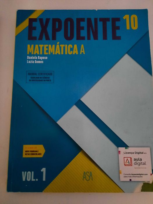 Livros de matemática 10 ano volume 1 e 2 e caderno de atividades