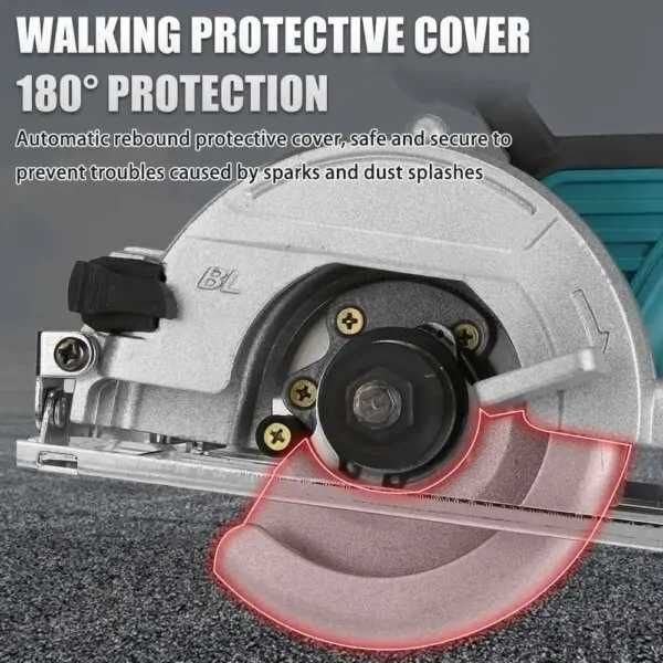 Бесщеточная аккумуляторная электрическая циркулярная пила,2000Вт125 мм