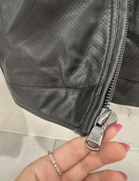 Kurtka męska Michael Kors MK skórzana skóra ekoskóra motocyklówka