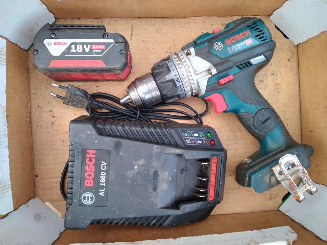 Bosch GSR 18 V 85c Plus bateria uszkodzona ładowarka