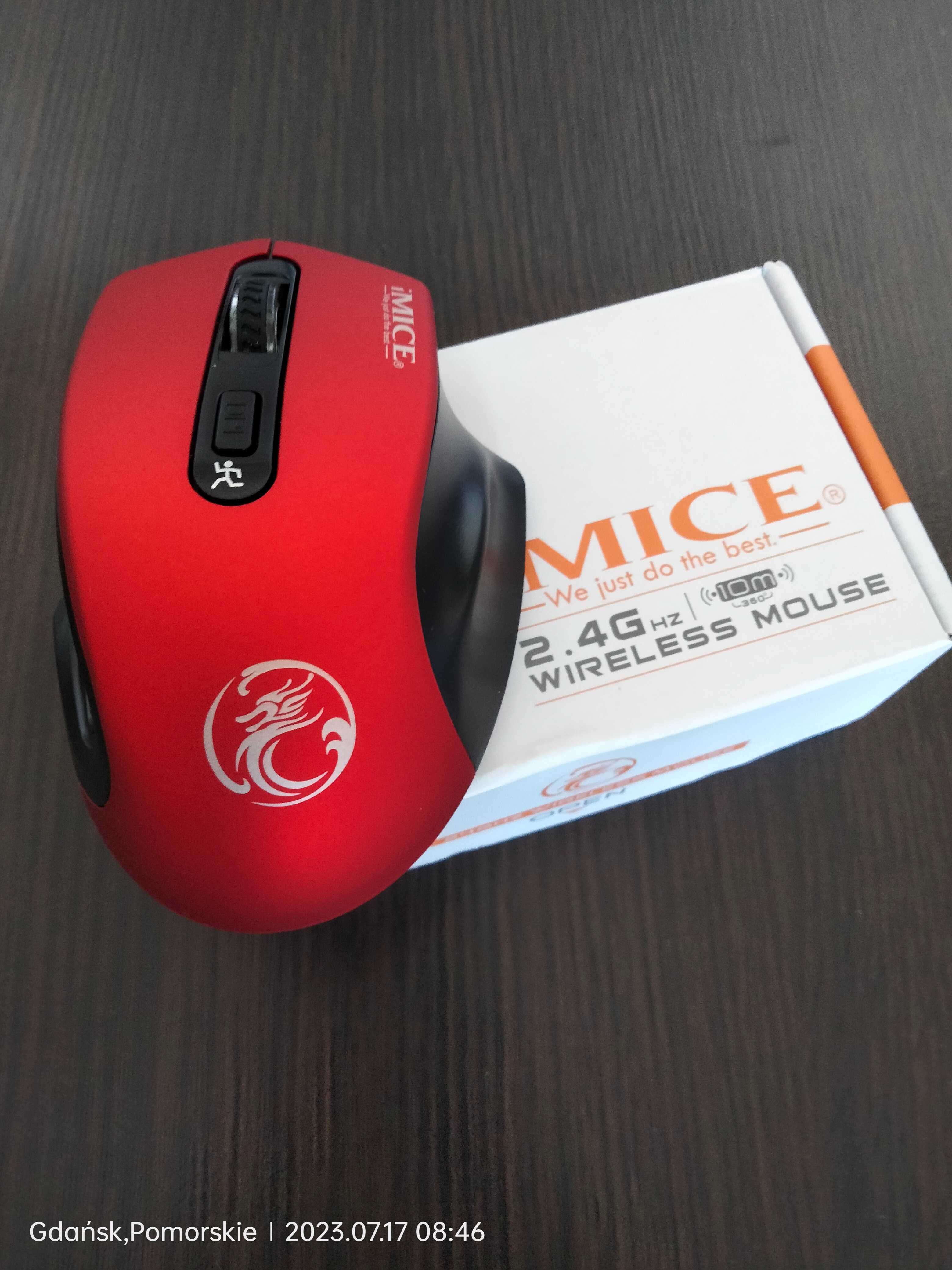 Mysz bezprzewodowa optyczna  do gier 1600 DPI USB