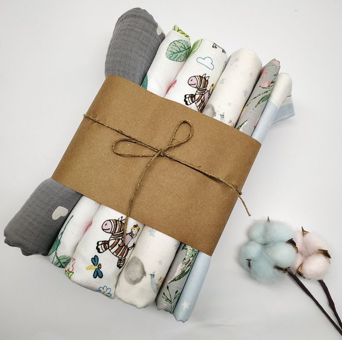 Дитячі пелюшки муслінові, бавовняні, байкові, непромокаючі пеленки