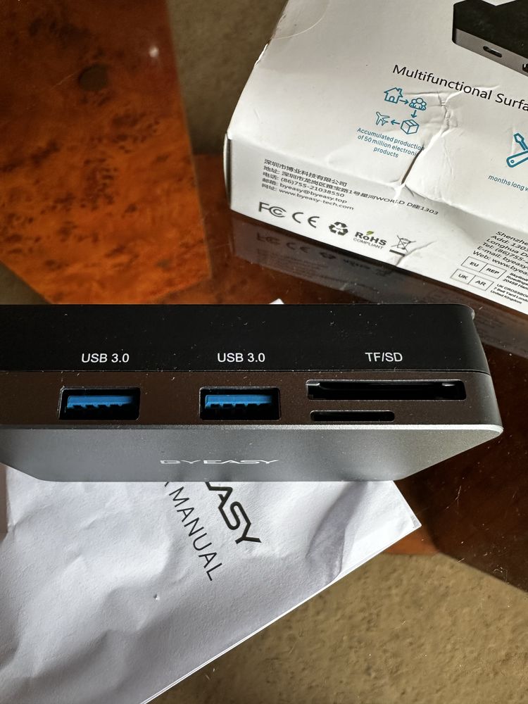 USB-концентратор BYEASY 6-в-1 Surface Pro 7 із 4K HDMI  докстанция