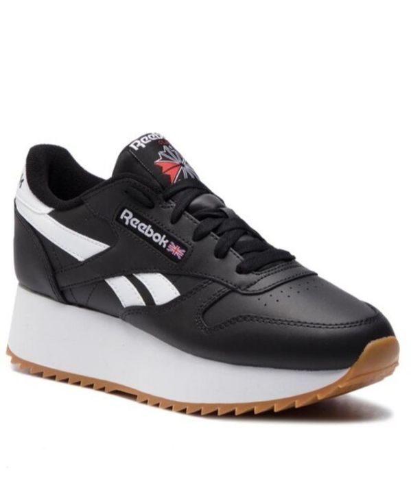Кожаные  кроссовки, сникерсы"Reebok cl lthr double" DV3631
