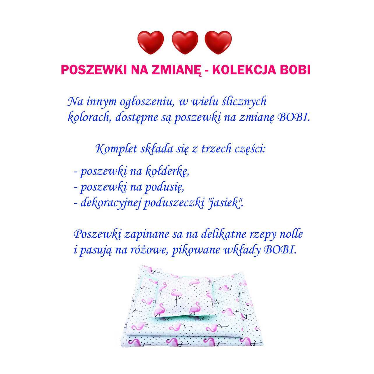 Kolekcja Bobi - Pościel dla lalki - Sowy - poszewki i wkłady, 5 części