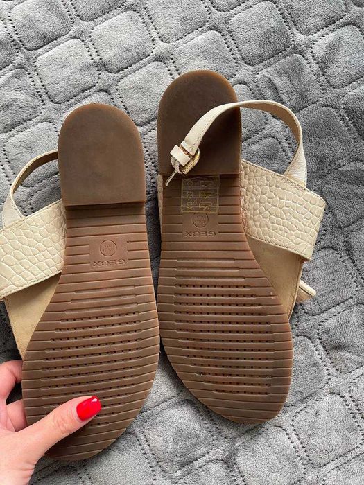 Дышащие ортопедические сандали босоножки вьетнамки Geox натуральн кожа