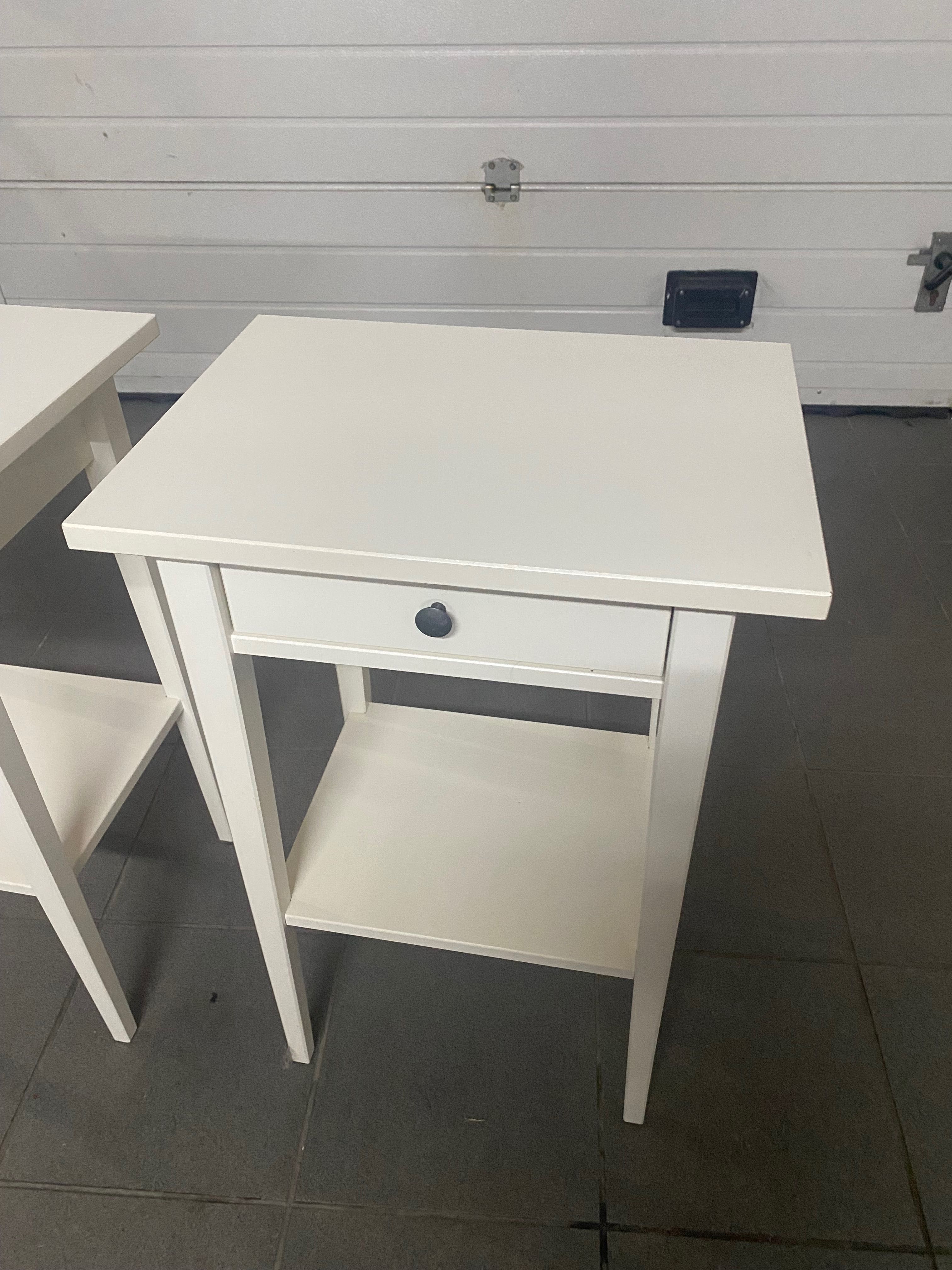 Mesas de cabeceira IKEA Hemnes – 1 gaveta (brancas)