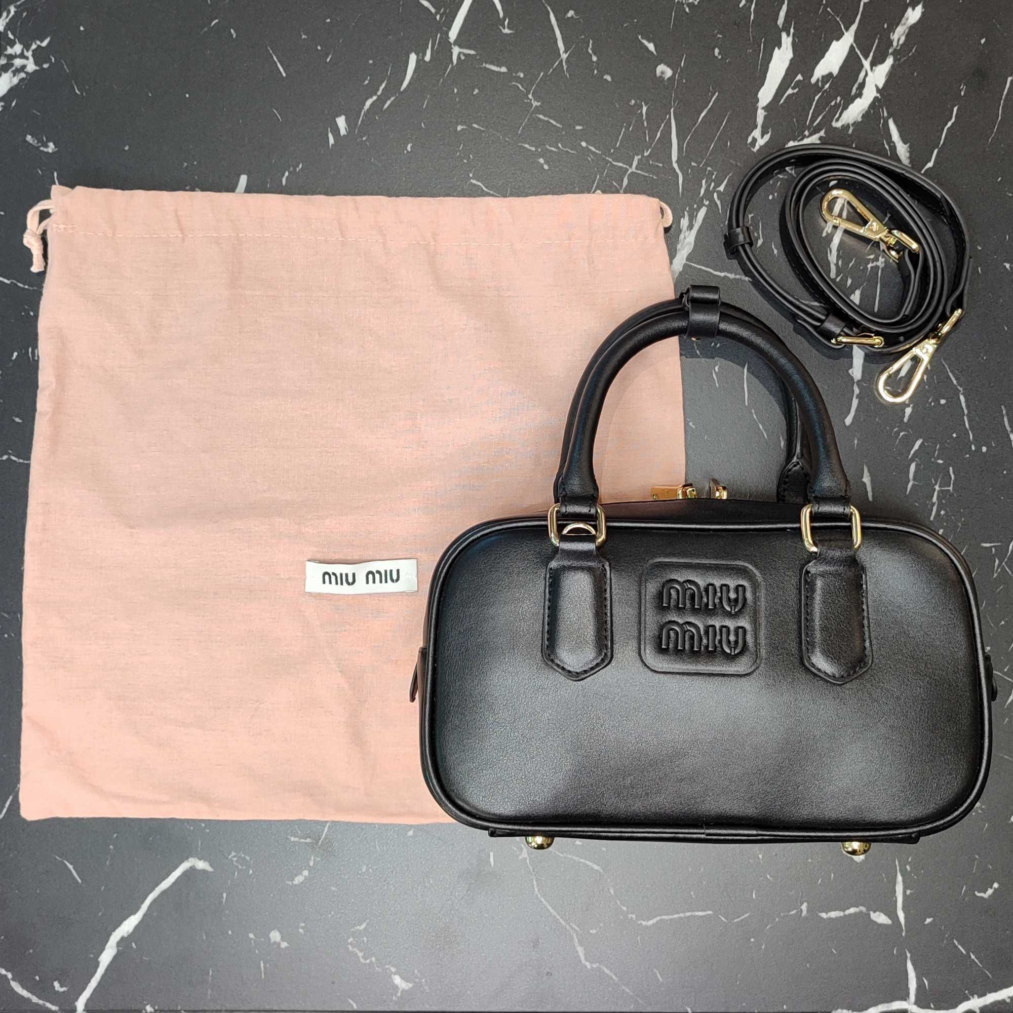 Сумка Miu Miu Arcadie Mini Leather Bag Black
