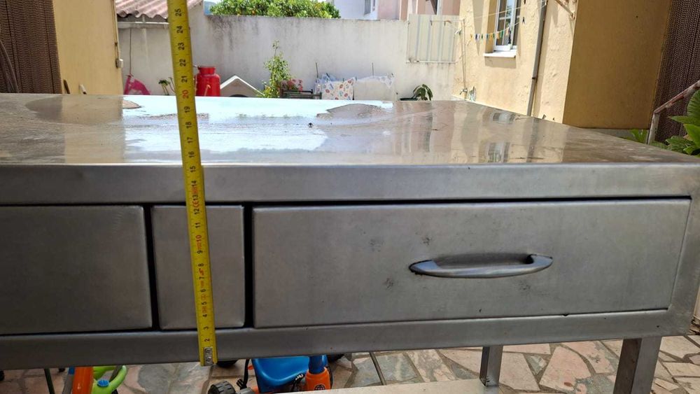 armário inox 2 gavetas