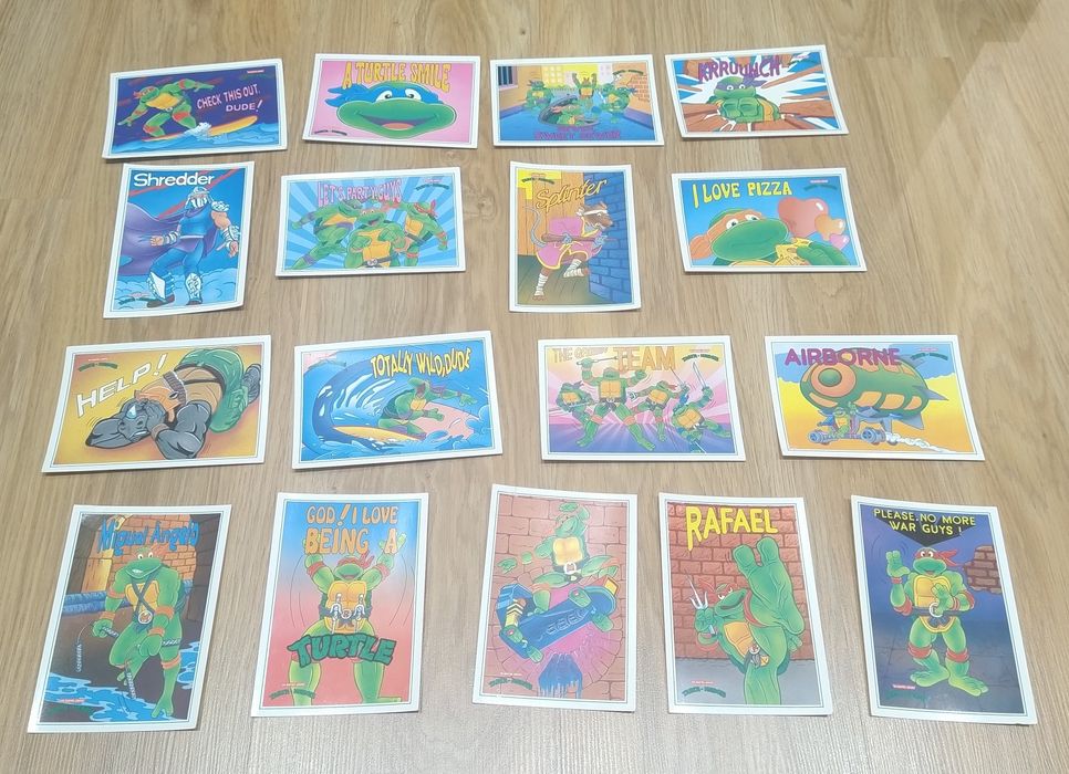 Conjunto de 50 postais das Tartarugas Ninja