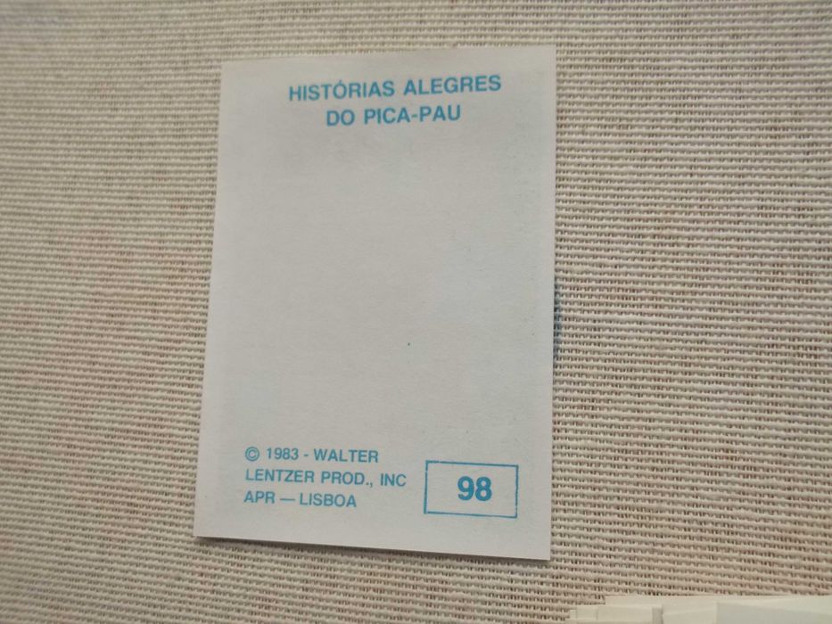 Cromos do Pica-Pau dos anos 80