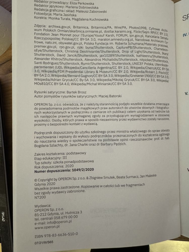 Wiedza o społeczeństwie 2 zakres podstawowy operon 2020
