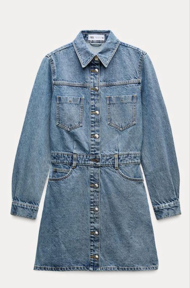Джинсова сукня сарафан zara L 40