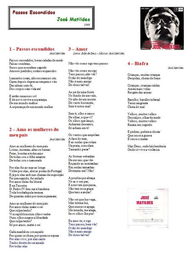 José Matildes	- - - - -	Passos Escondidos	- - - - -	EP