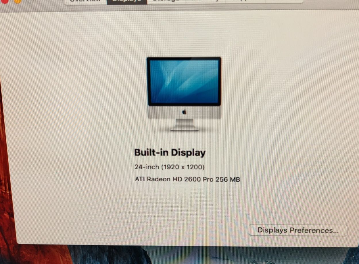 APPLE iMac A1225 24" 2.8GHz 4GB 320GB
