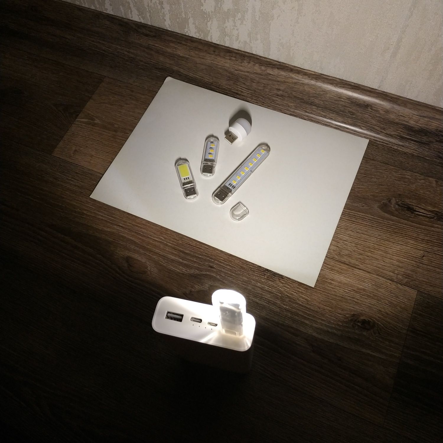 USB лампочки LED для павербанка тепле біле світло світильник ліхтар