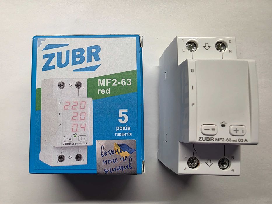 Реле напруги Зубр ZUBR MF2 red 63A mf2-63