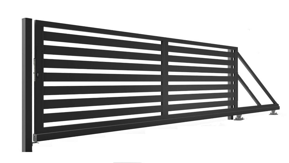 Brama + Furtka z profila 80x20 Ocynk +Ral kpl,słupów siatka panel
