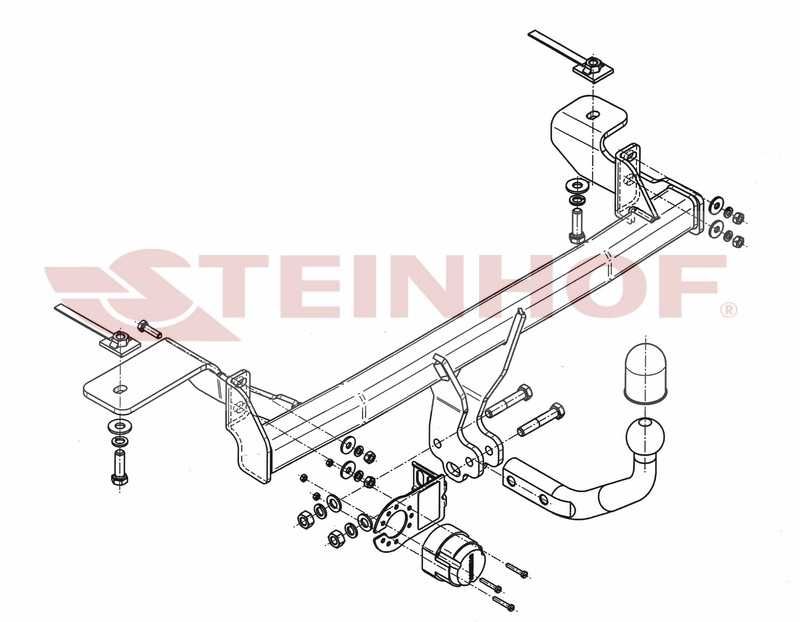 HAK HOLOWNICZY + Moduł 7pin do Fiat Panda II 4x4 od 2004 do 2011