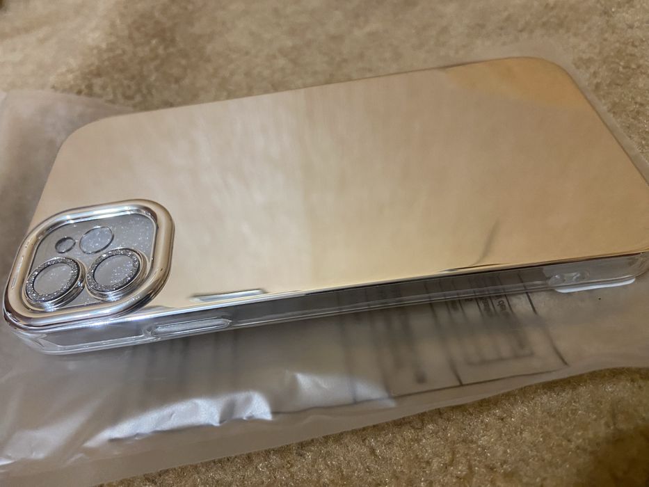 Дзеркальний чохол з каміньчиками для айфону 11