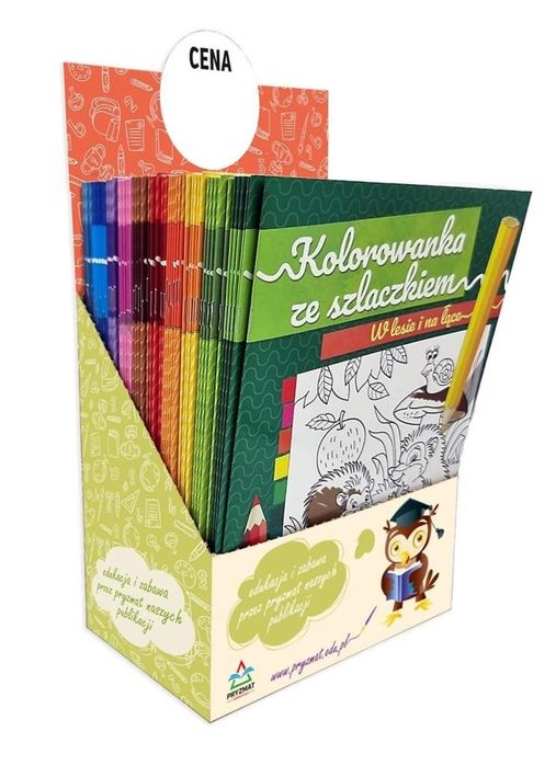 Kolorowanka ze szlaczkiem display 60szt Wydawnictwo Pryzmat Natalia