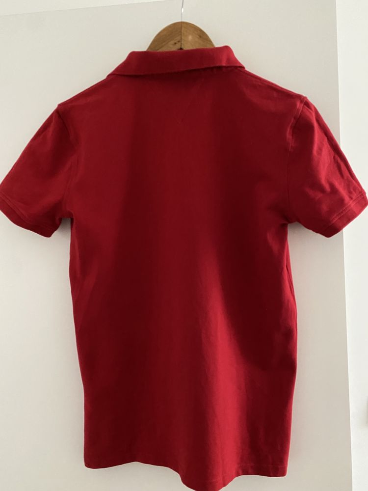 Koszulka polo połówka Tommy Hilfiger czerwona nowa unisex