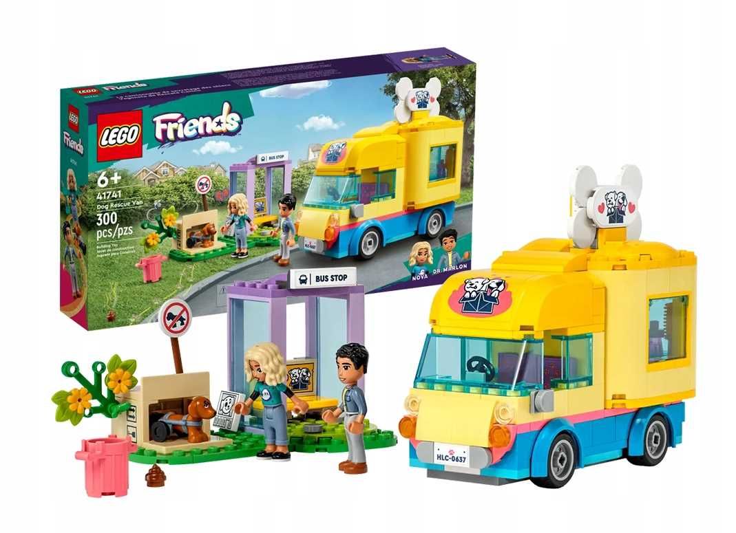 LEGO Friends - Furgonetka ratunkowa dla psów dla zwierząt zestaw