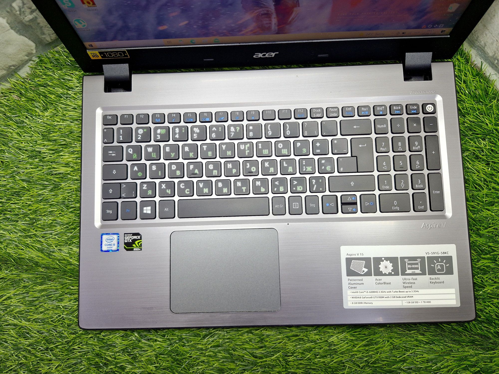 Магазин:Acer V5-591G/Core i5-6300HQ/8gb/128SSD+1TB/GTX 950M 2ГБ/Full H