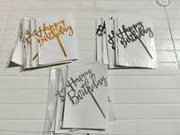 Cake design _ toppers de bolo em acrílico "happy birthday"