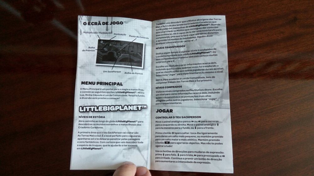 Manual do jogo LittleBigPlanet PSP