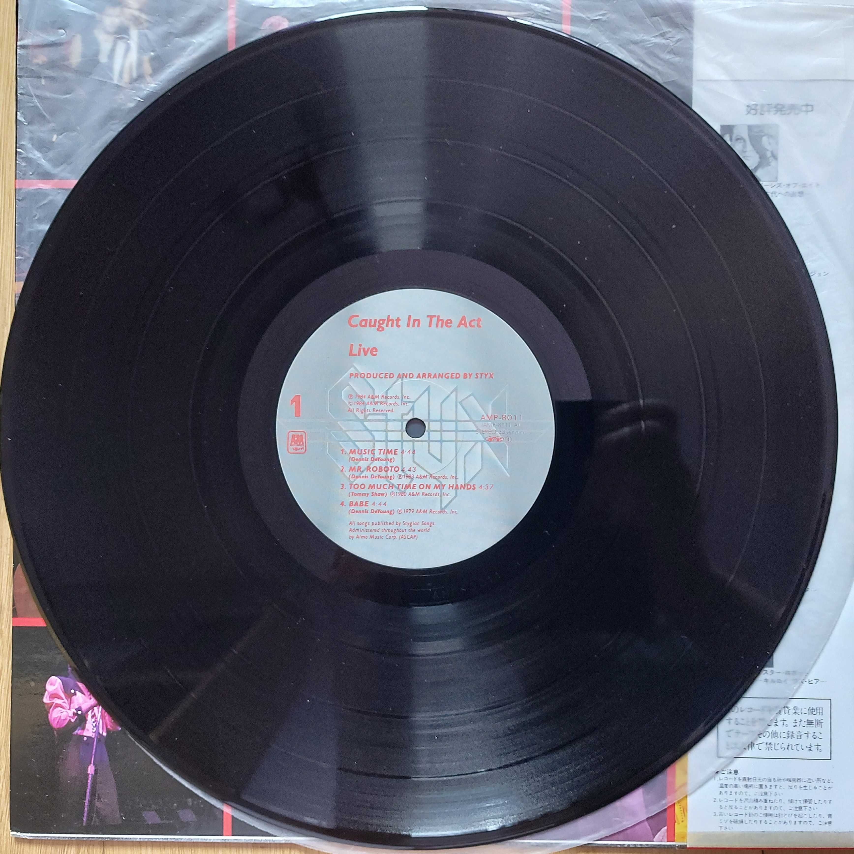Styx Caught In The Act Live  1984  Japan  (NM/EX+)  + inne tytuły