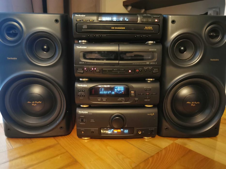 Wieża Technics CH-515 z oryginalnymi kolumnami do GARAŻU LUB ALTANY