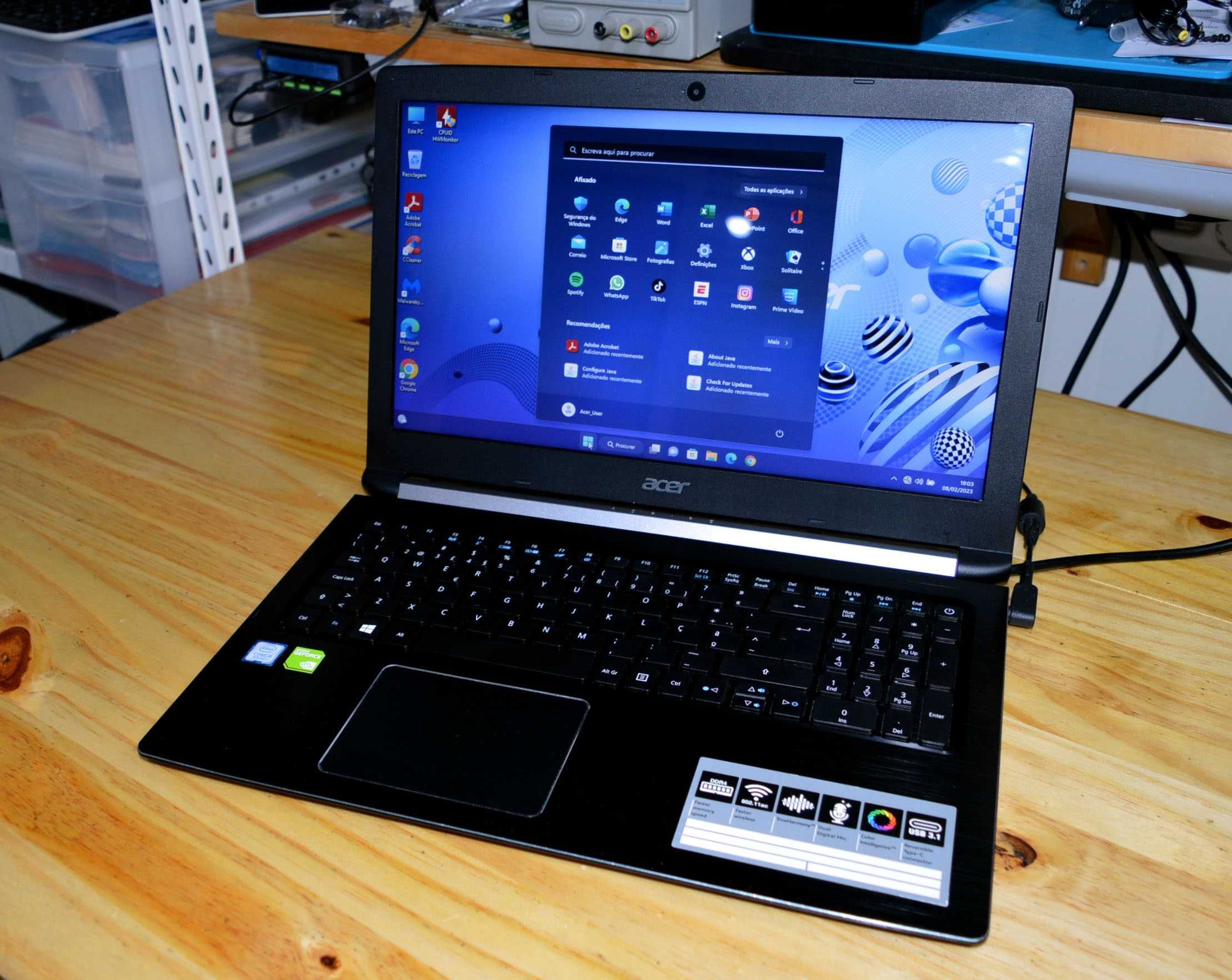 Acer Bonito - i5 3.40Ghz - 12GB DDR4 – Nvidia 2GB - SSD480GB(Novo)