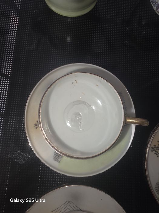 Serviço antigo de café japones casquinha de ovo