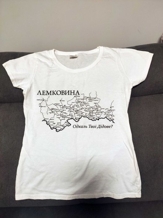 Koszulka damska mapa Łemkowyna odkal twoi didowe S