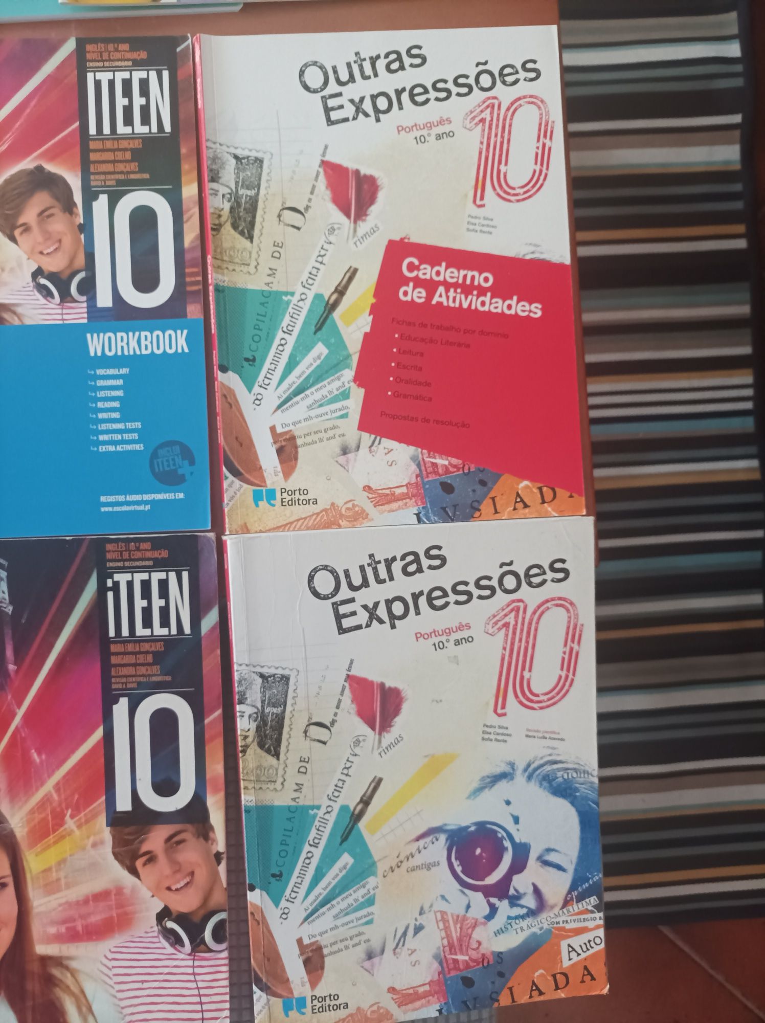 Manuais e cadernos de actividades 10 ano