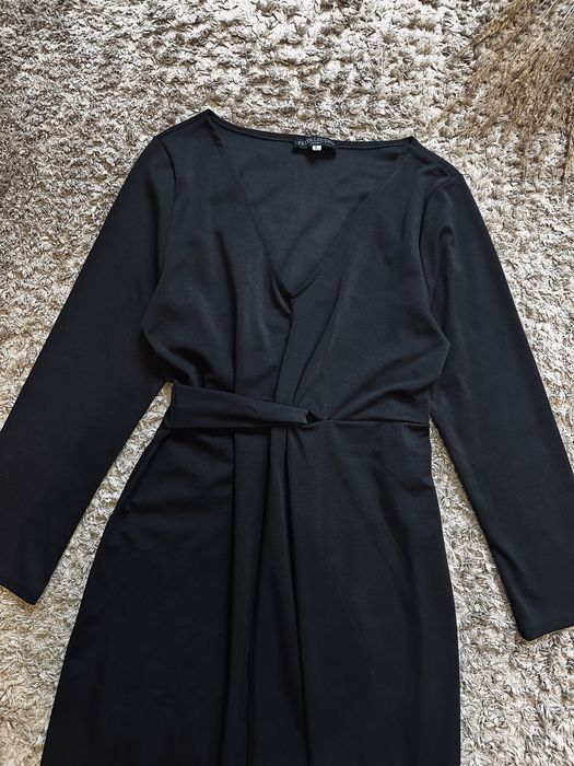 Черное платье с разрезом длинное нарядное платье с вырезом сукня максі