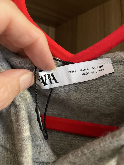 Теплюща кофта Зара з вовною р.L