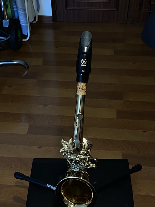 Saxofone Alto AMADEUS AL802L + Bocal YAMAHA 4C + Mala (NOVO)