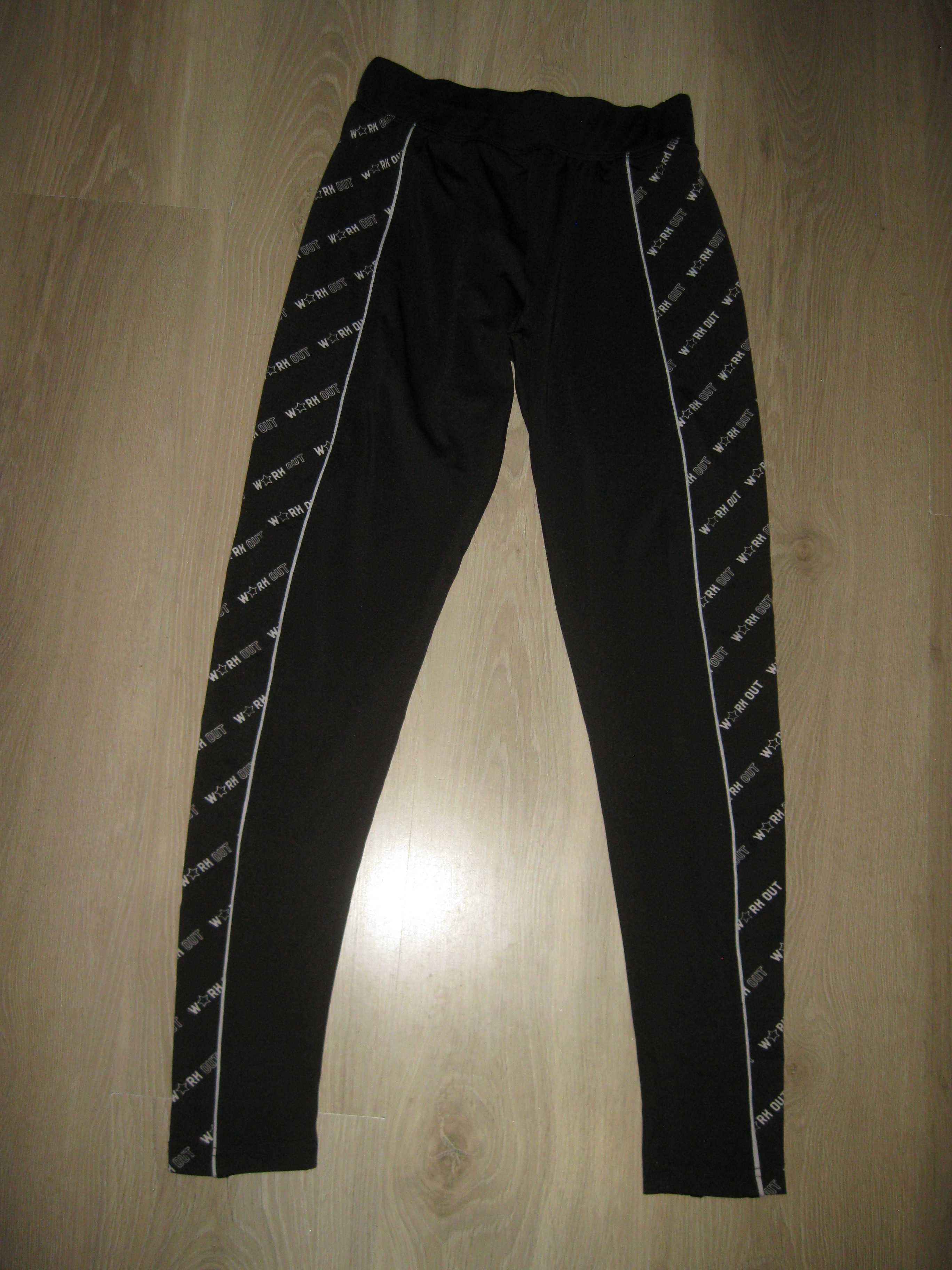 Legginsy rozmiar 146 cm 10-11 lat napisy