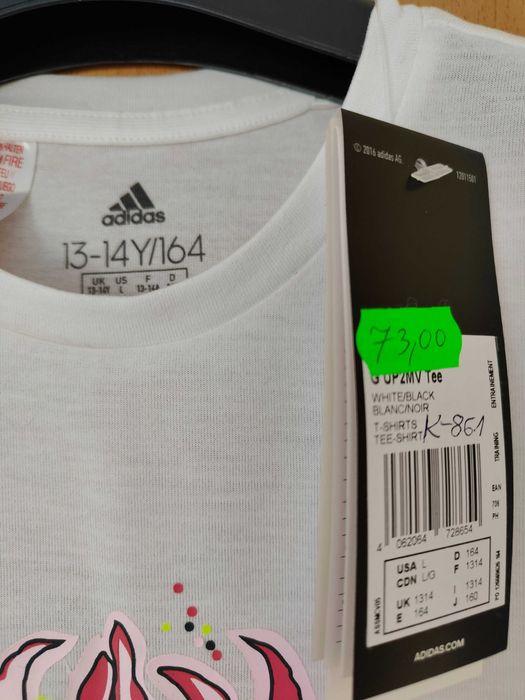 T-shirt Adidas 164 cm nowy z metką oryginalny