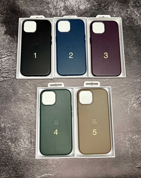 Чохол Leather Case MagSafe + Animation iPhone 15 15 Pro Max чехол